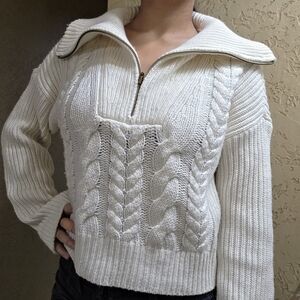 Cream Cable Knit Sweater